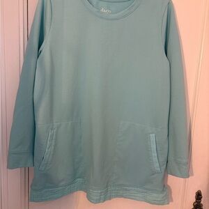 D&co womens aqua Long Sleeve Sweatshirt